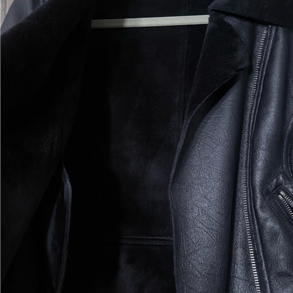 Vince Camuto Black Faux Leather Moto Jacket - Picture 6 of 9